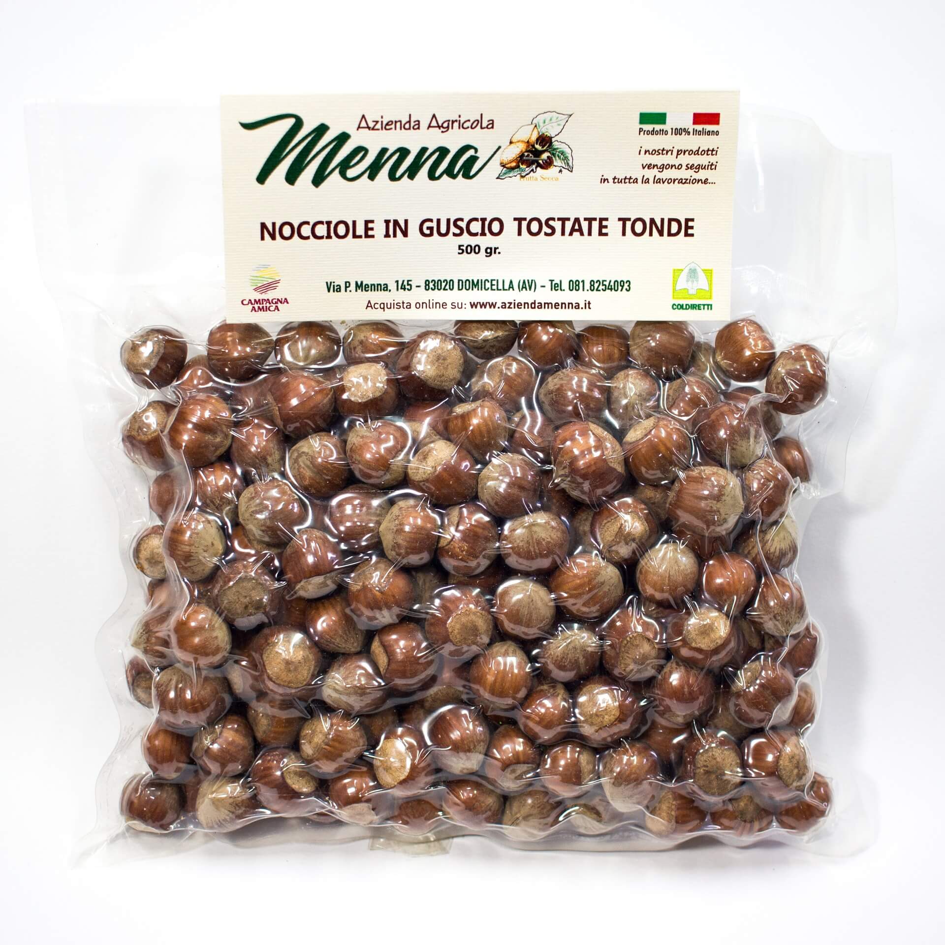 Nocciole in Guscio Tostate Tonde – Azienda Agricola Menna